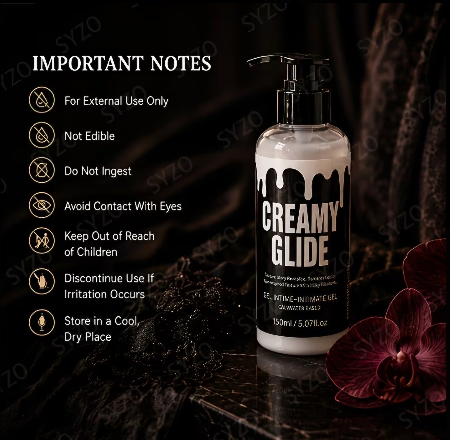 Creamy Glide Water-Based Intimate Gel Lubricant (150 ml / 5.07 fl oz)