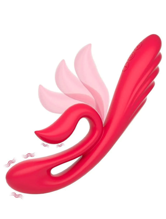 Sex Toys G Spot Vibrator for Women with 9 Vibration Modes Clitoral Vibrator, Rabbit Dildo Nipple Stimulation Adult Toys for Women Couples-Orange