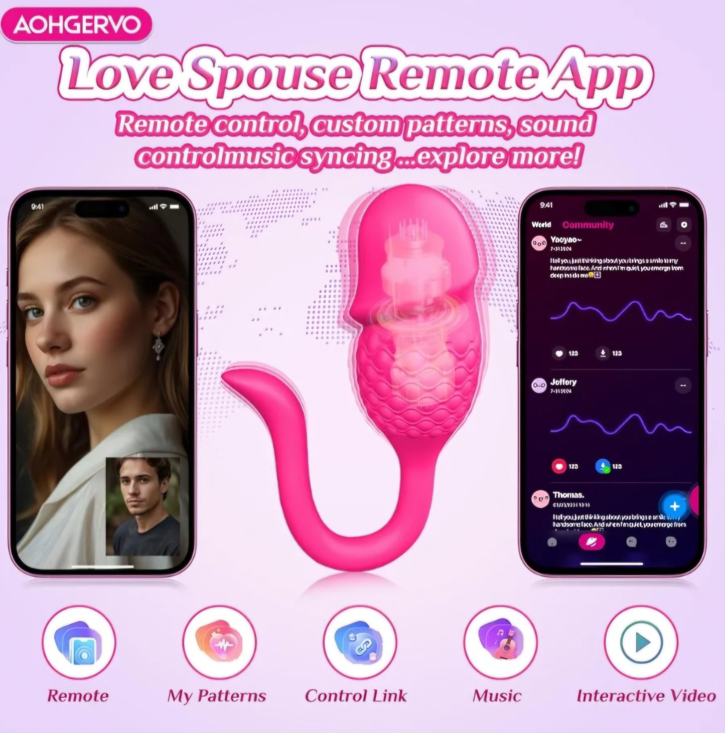 Wearable Vibrator APP Remote Control Female Adult Sex Toys for Women, 2 in 1 Vibrating Panties Egg with 9 Modes Pinpoint Clitoral Dual Stimulation, Waterproof Mini Couples Sex Toy
