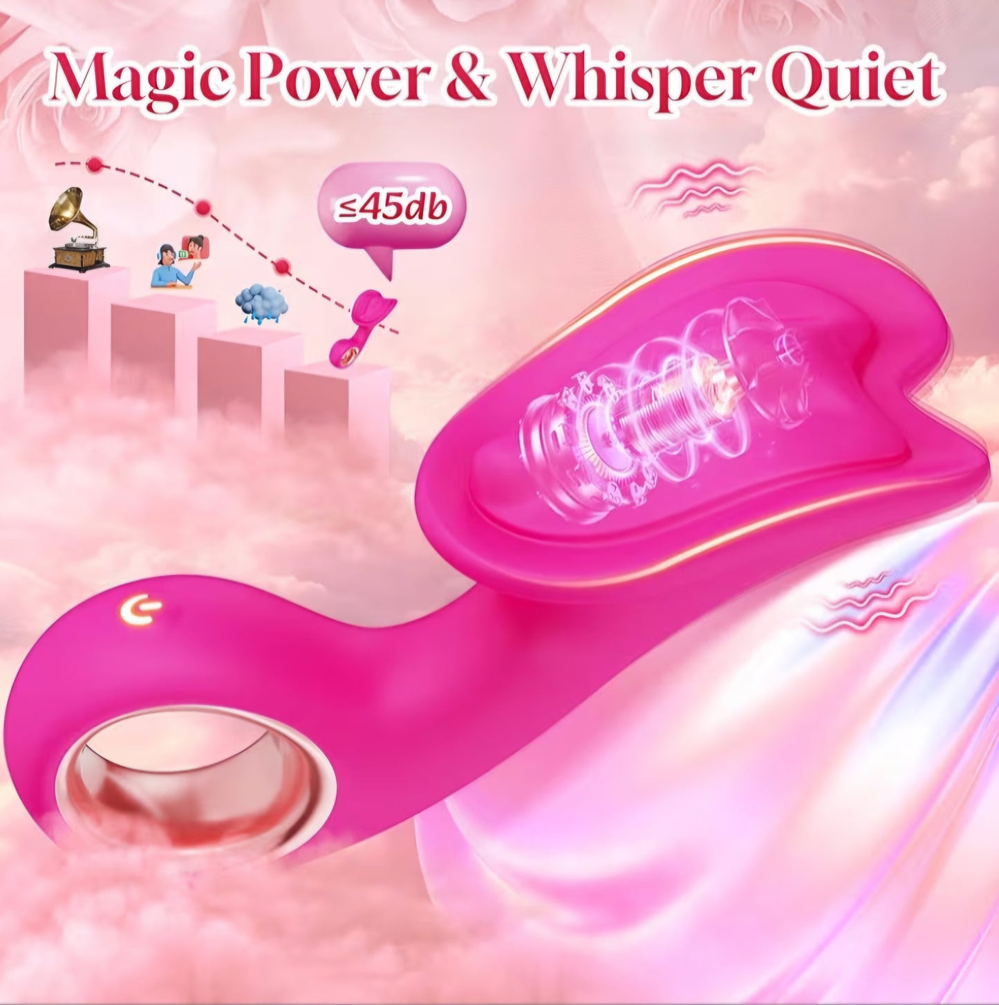 Sex Toys Vibrator Wand - Adult Toys Mini Vibrator with 10 Vibration Modes, Female Sex Toy Vibrators for Clitoral and Nipple Stimulation, Vibrators Adult Sex Toys & Games for Women Couple