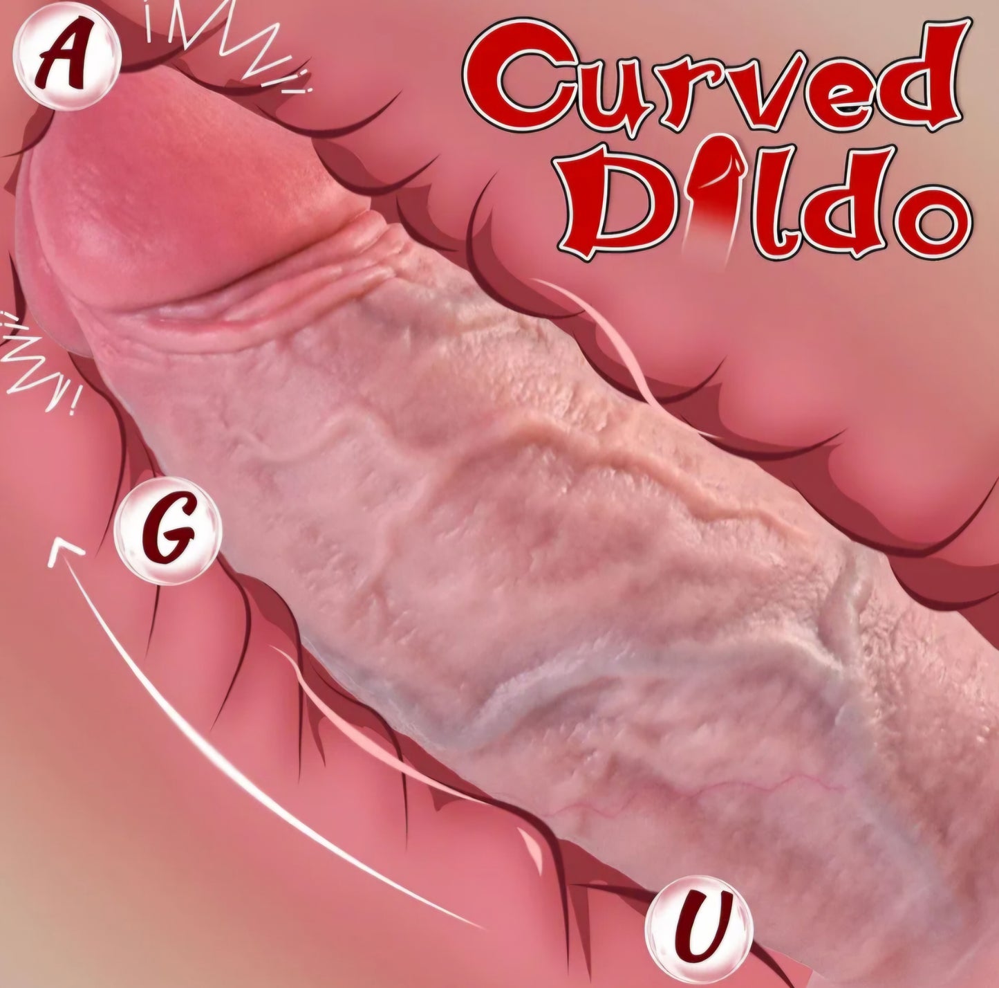 2.5IN Diameter Huge Thick Dildo No Balls, 7.5in Realistic Curved Silicone Big Dildo with Strong Suction Cup for Hands-Free Play, Girthy G-spot Anal Dildos Adult Sex Toys for Women Men Couples