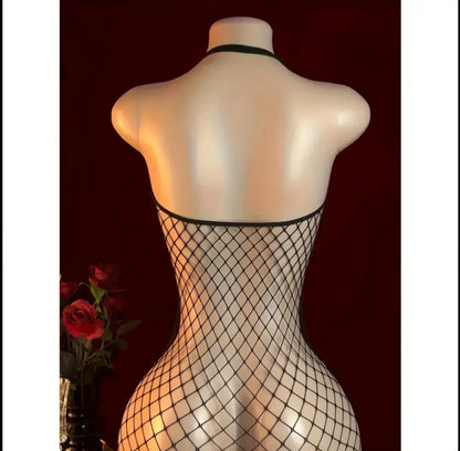 🔥 Sexy Open-Toe Fishnet Bodysuit | High Support Nightwear 🔥 - One Size
