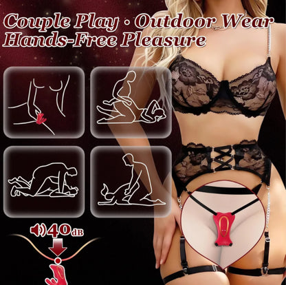 Couples Rose App Remote Control Wearable Vibrator, Adult Sex Toys for Women Couple Men Games, 9 Vibration Clitoris Penis Vibrators for G Spot & Clit Pleasure, Female BDSM Clitoral Stimulator Sex Toy