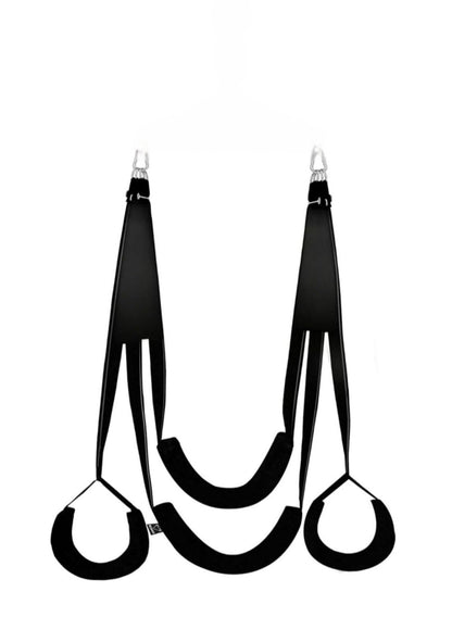 BDSM Ceiling Sex Swing with Seat Cushion, Full Rotation, Bondage Slave Soft Plush Sex Slings with Adjustable Straps, Hanging Handcuffs Leg Restraints Spreader Adult Sex Toys for Couple