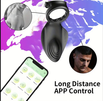 Dual-Action App-Controlled Vibrating Performance Ring