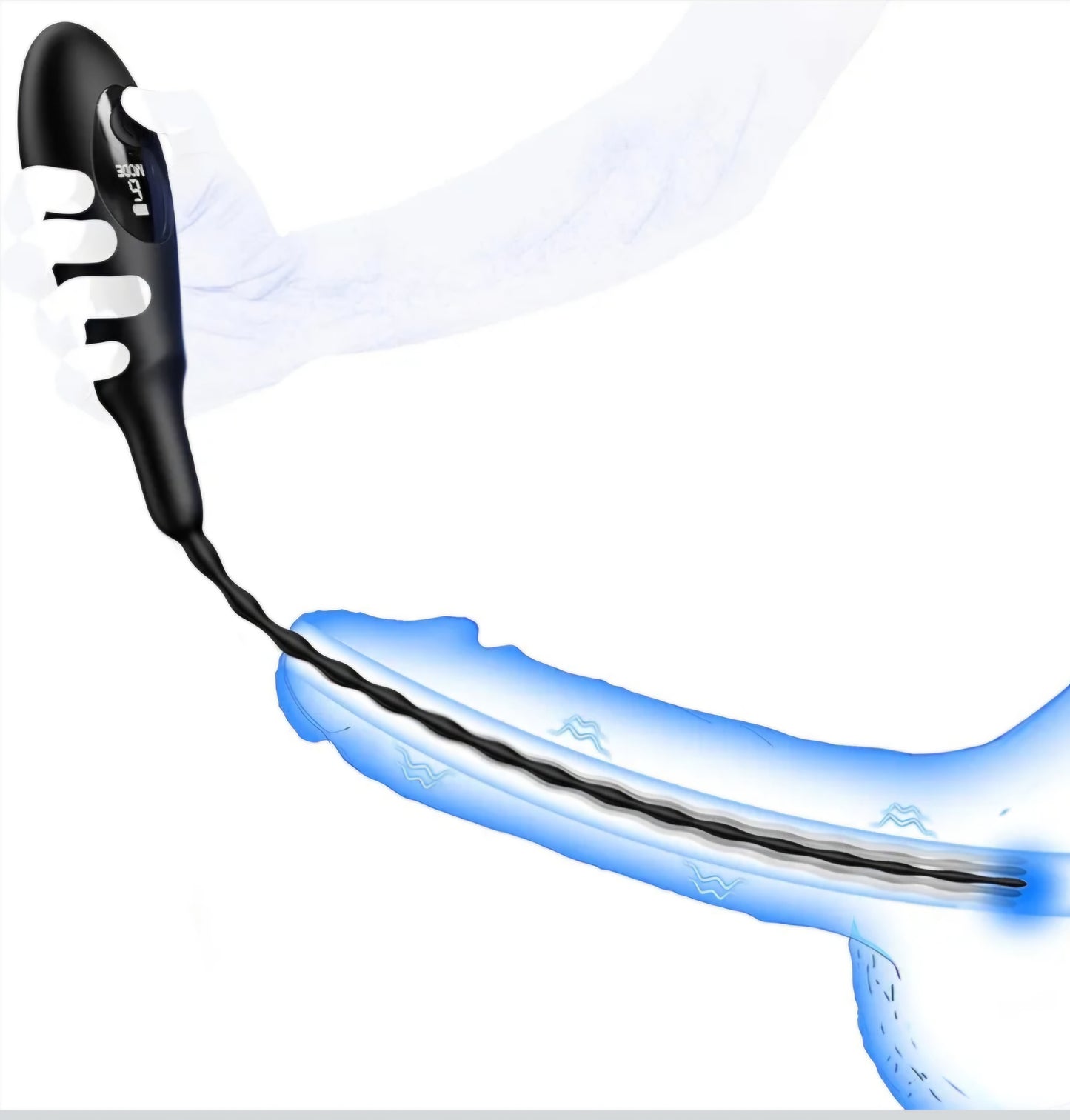 Penis Vibrator Vibrating Urethra Sound: Silicone Penis Plug Sounding Rod with 9 Vibration, Sex Toys - Catheters & Sounds Prostate Stimulator with Led, Urethral Vibrator BDSM Sex Toys for Men