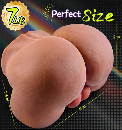 7LB GAY Sex Doll Male Masturbator with Tight Anus, Realistic Gay Sex Dolls with Lifelike Testicles and Bubble Butt, Male Stroker Butt Toy for Anal Play, Pocket Pussy Ass Gay Sex Toys for Men Masturbation