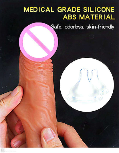 9 Inch Vibrating Thrusting Rotating Dildo with Clit Licker Licking Tongue