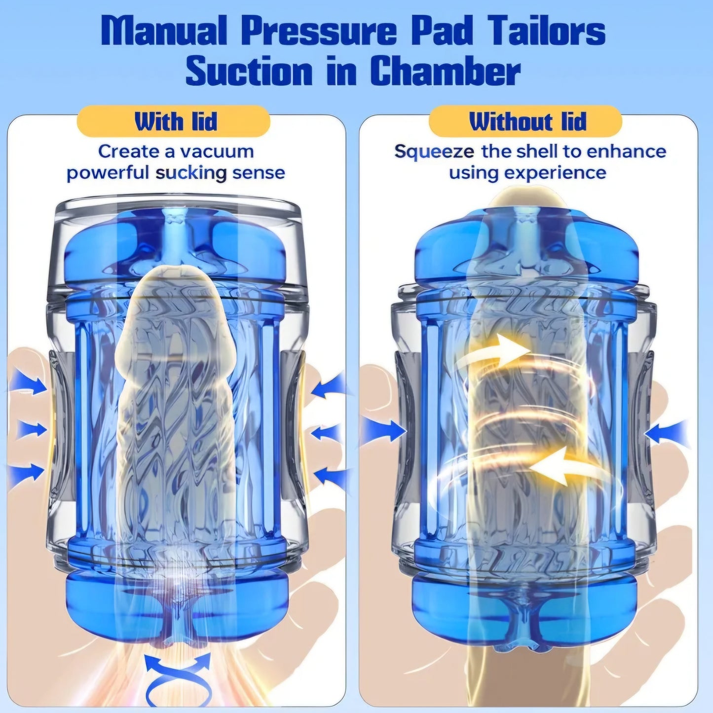 Your New Go-To Pleasure Companion - Tired of bulky, heavy penis pump that take up too much space? Looking for the perfect stroker without breaking the bank? Hate sticky materials that feel uncomfortable after just one use? The Vighbee Upgraded Blue Jelly