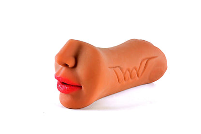 Dual-Ended Realistic Flesh-Toned Stroker - 7-Inch Multi-Sensation Pocket Pussy Masturbator Vagina Mouth Anus BlowJob