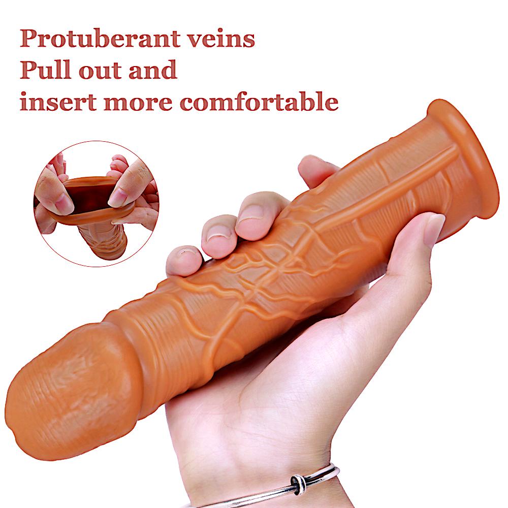 7 Inch Elite Textured Ultra-Elastic Penis Extension Sleeve