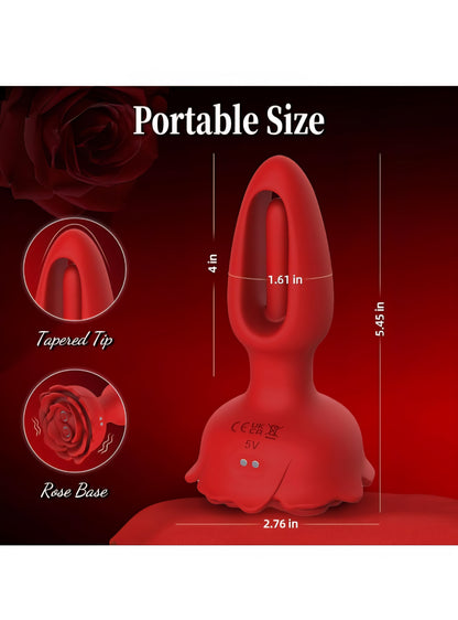Rose Sex Toys Flapping Anal Vibrators Prostate Massager, Vibrating Anal Plug with 10 Flapping & Vibration Modes, Remote Control G-spot Anal Toys Butt Plug Adult Sex Toys for Women Men Couple