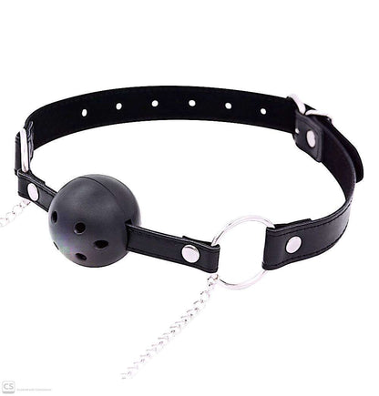2-in-1 Leather Ball Gag & Nipple Clamps Set – Premium Adult Restraints