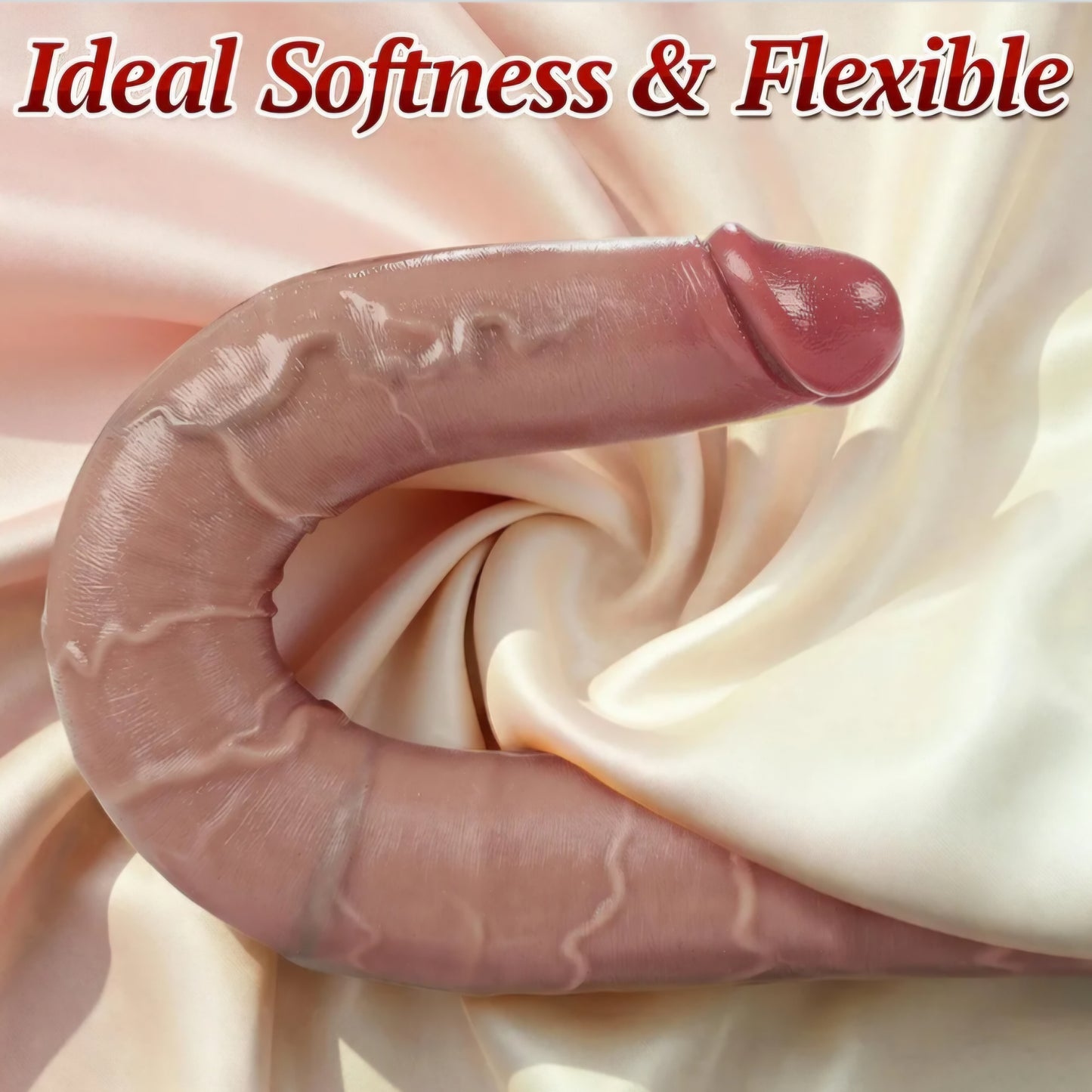 Long Double Dildo Sex Toys - 19.7" Realistic Double Sided Dildo for Lesbian Sex or Vagina and Anal Simultaneousl Play, Silicone Huge Thick Dildos G Spot and Anal Sex Toys for Women & Couples SF