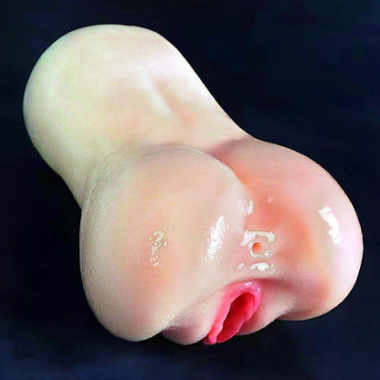2-in-1 Life-Like Soft Silicone Male Masturbator Pocket Pussy Vagina Anus – Ergonomic Realistic Curves