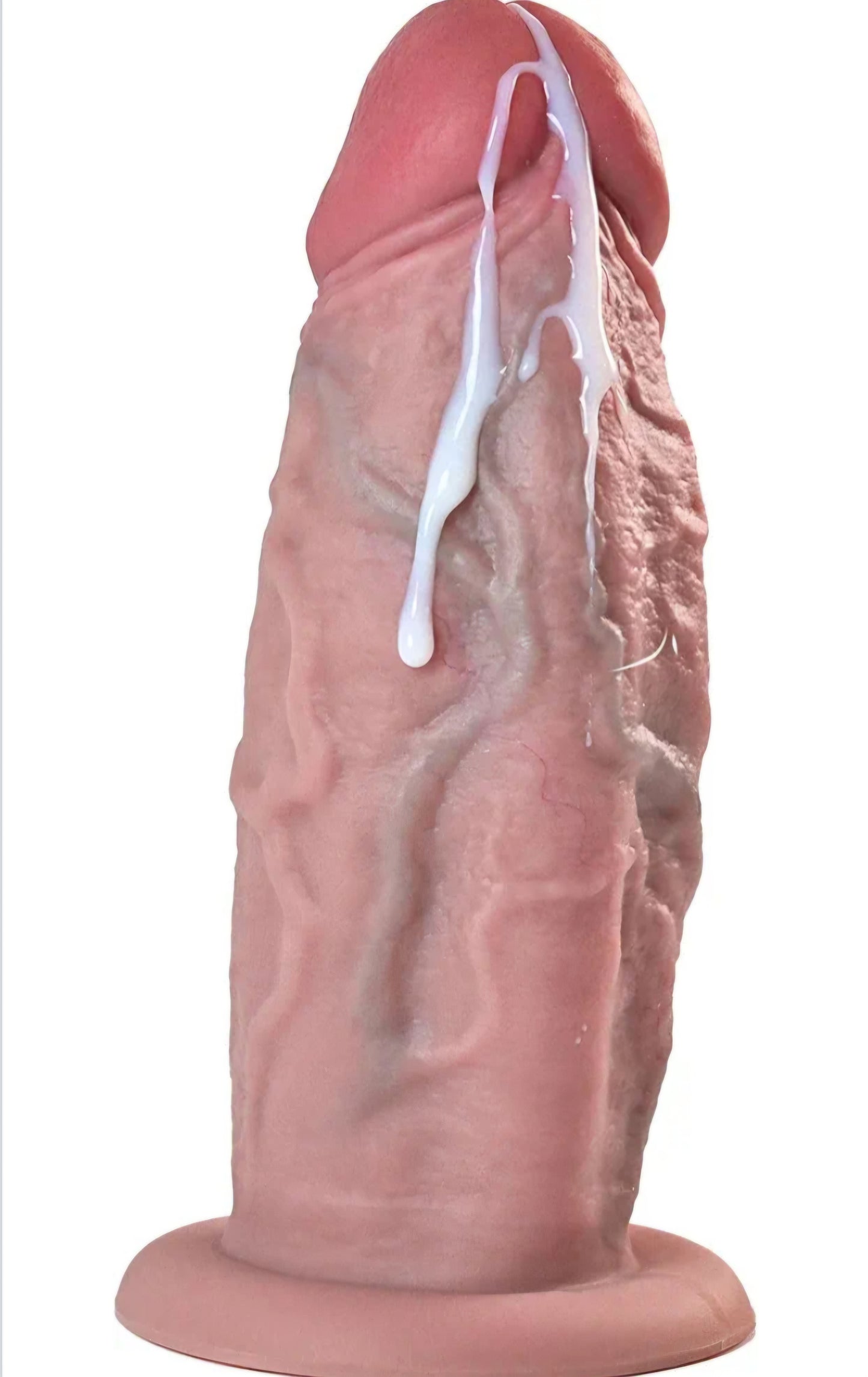 2.5IN Diameter Huge Thick Dildo No Balls, 7.5in Realistic Curved Silicone Big Dildo with Strong Suction Cup for Hands-Free Play, Girthy G-spot Anal Dildos Adult Sex Toys for Women Men Couples