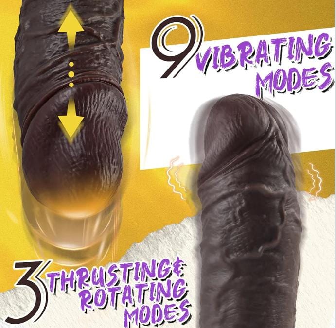 2.4 Diameter BBC Thrusting Thick Dildo Automatic Dildo Anal Sex Toys for Women
Realistic Huge Black Dildos with 3 Rotation Thrust Speeds & 9 Vibrations, Heated Anal G Spot Dildos for Advanced Player SF