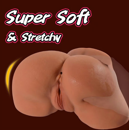 Sex Doll Male Masturbator Realistic Pocket Pussies for Men, Big Ass Male Love Doll Fake Pussy, Pussy Ass Blowjob Stroker with 2 Hole Deeper Vagina & Tight Anal, Fake Butt Sex Toy for Men Masturbation