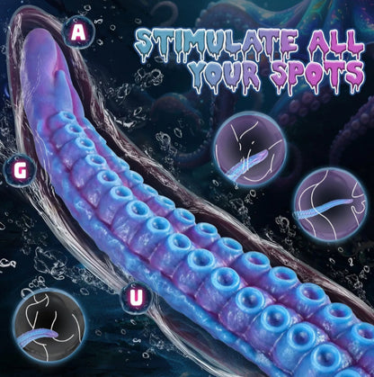 XL Tentacle Dildo Anal Sex Toys - 22.5'' Monster Long Anal Dildos for G Spot & P Spot Stimulation, Silicone Octopus Dildo Fantasy Dildos Anal Butt Plug Prostate Massager Adult Sex Toy for Men & Women FL LB