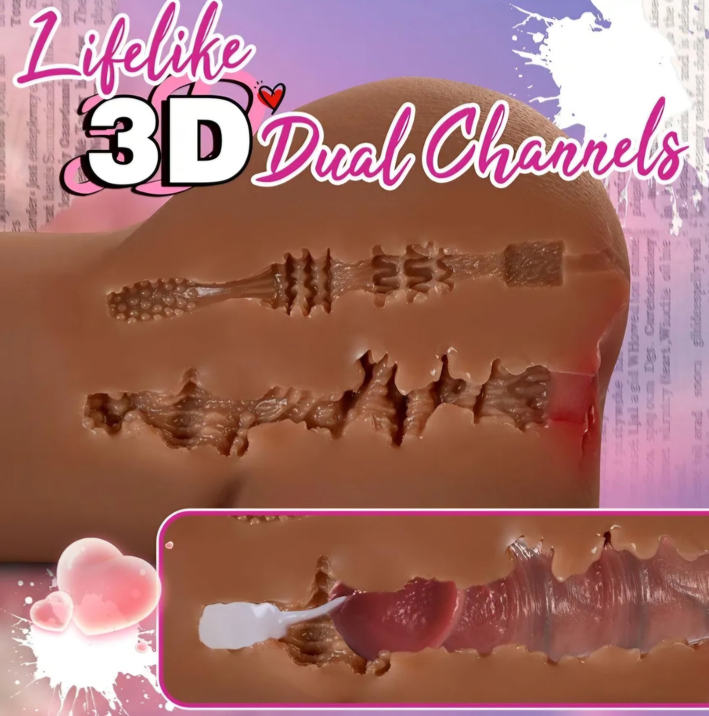 8LB Sex Doll Male Masturbator Adult Sex Toys, Milf Realistic Chubby Fake Pussy Soft Butt with Tight Vaginal Anal Hip, Brown Male Sex Dolls Stroker Adult Toy for Men Masturbation