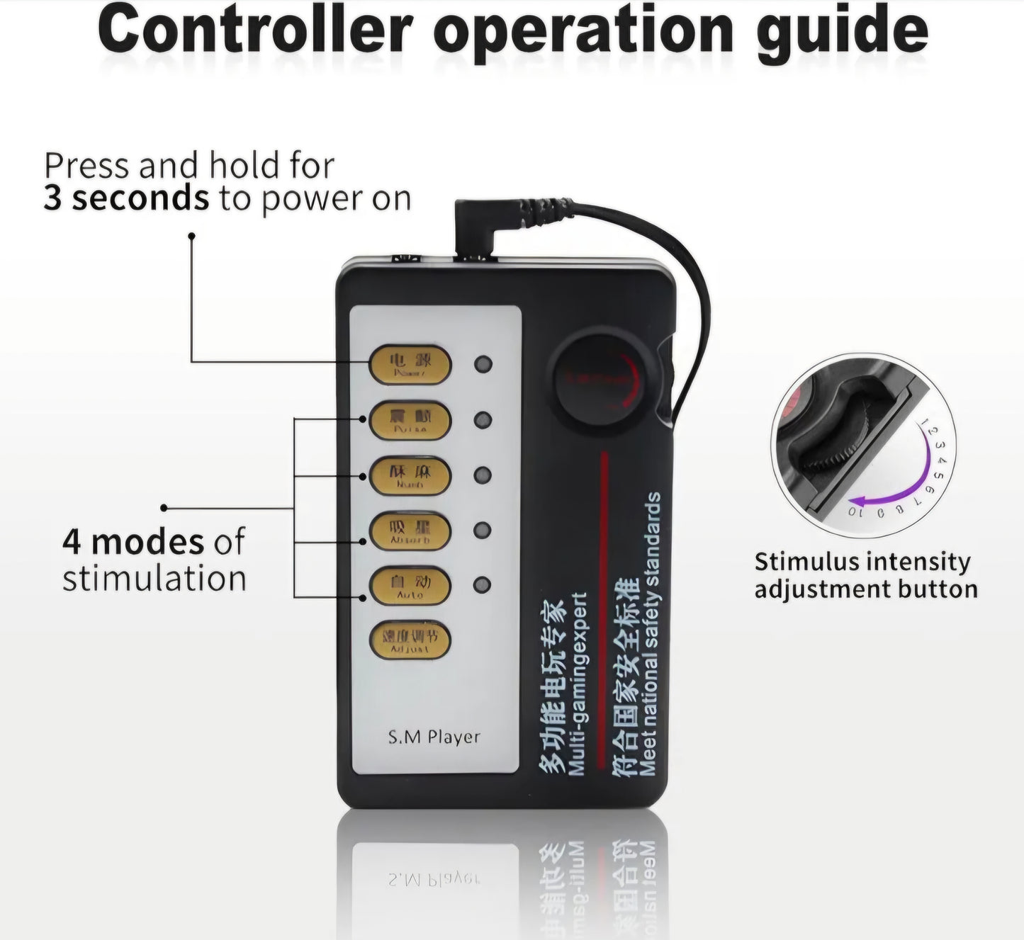 Electric Shock Nipple Clip Chain, Nipple Clamps, Adjustable BDSM Nipple Clamps for Exciting Sexual Pleasure （Requires Two AAA Batteries Installed）