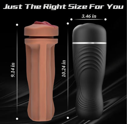Male Masturbator Cup Sex Toys for Men, Realistic Pocket Pussy with 8.5in Depth Textured Vagina, Men Masturbation Stroker for Penis Training, Portable Pocket Pussies Blowjob Sex Machine Adult Toy