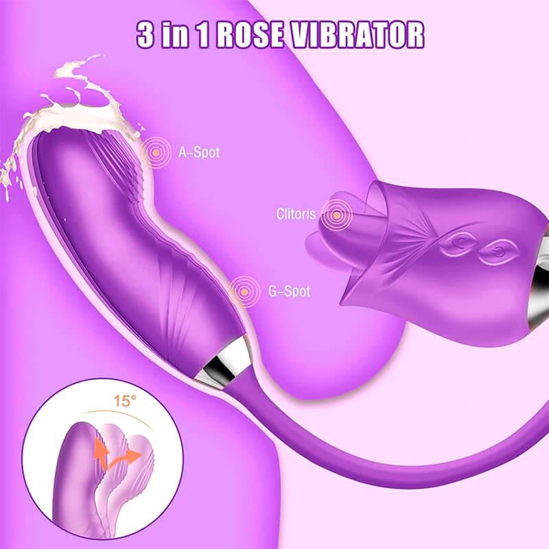 Licking Rose Finger design G-spot Vibrator